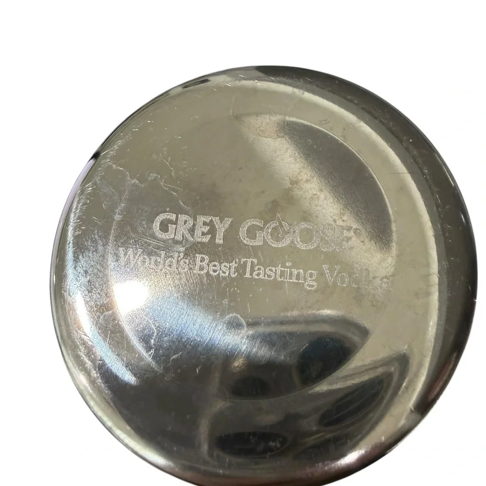 Grey Goose Stainless 3 piece Steel Cocktail Shaker with Strainer